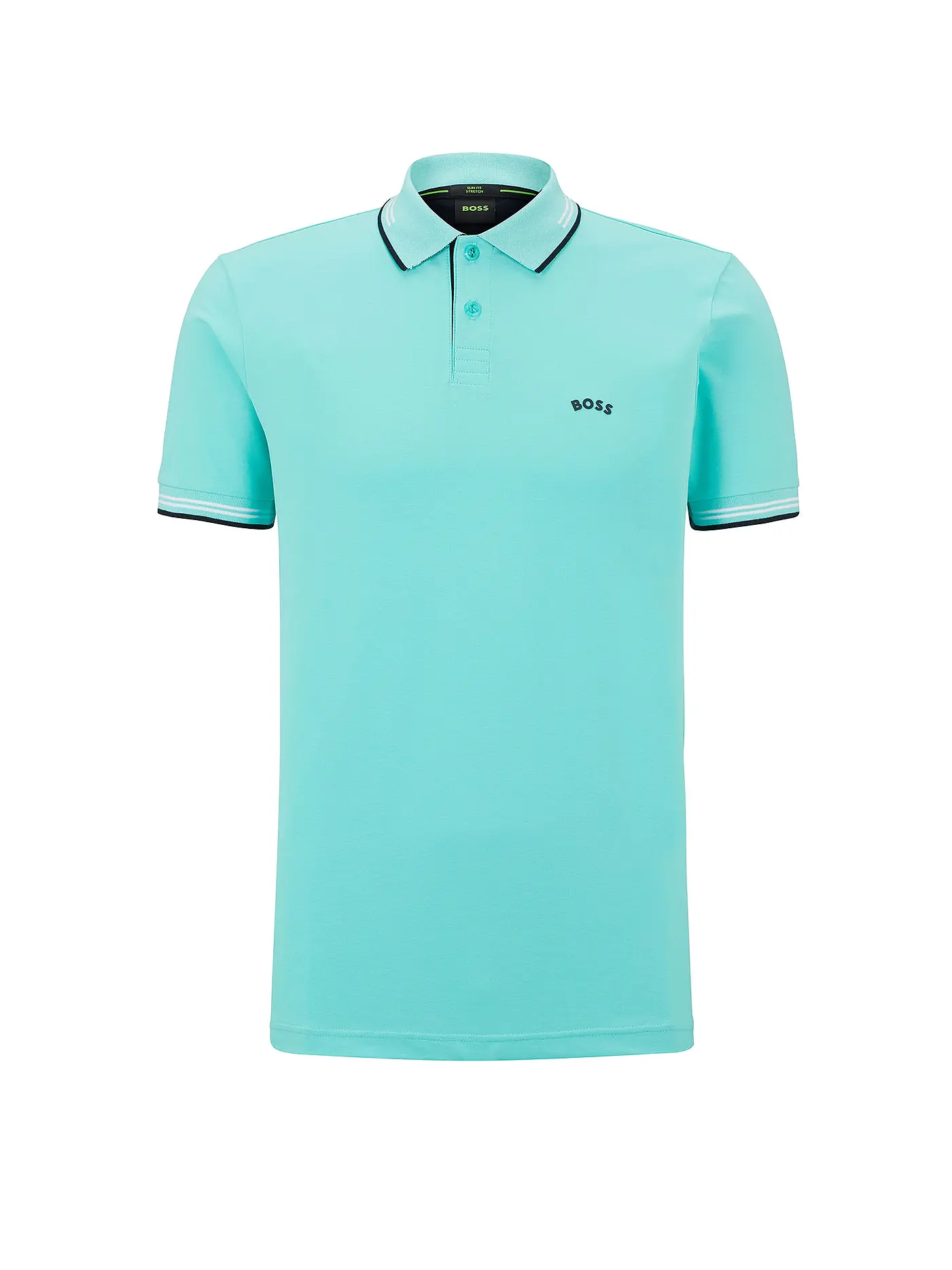 BOSS | Poloshirt Slim Fit Paul Curved | hellgrün